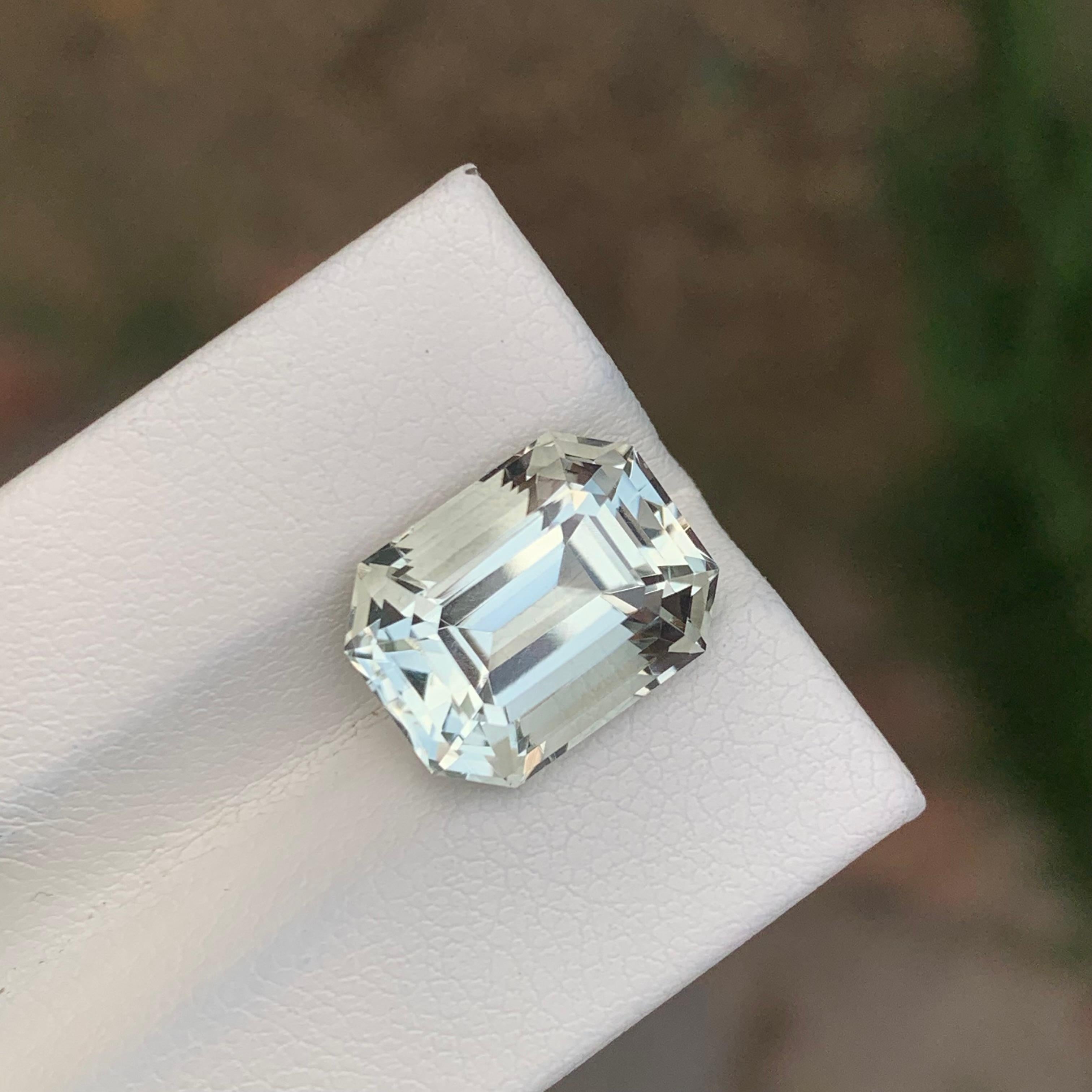 7,05 Karat Natürlicher loser grüner Amethyst Smaragd Form Edelstein im Angebot 3