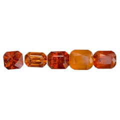 7.05 Carat Natural Loose Hessonite Garnet Lot For Jewellery Making
