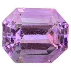 7,05 Karat Natürliche Lose Rose De France Amethyst Smaragdschliff Brasilianischer Edelstein