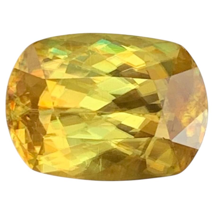7,05 Karat natürlicher loser Sphene \ Titanit Kissenschliff Edelstein im Angebot