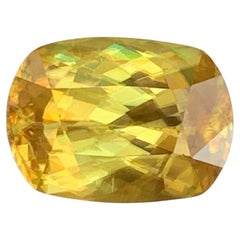 7.05 Carat Natural Loose Sphene \ Titanite Cushion Cut Gemstone