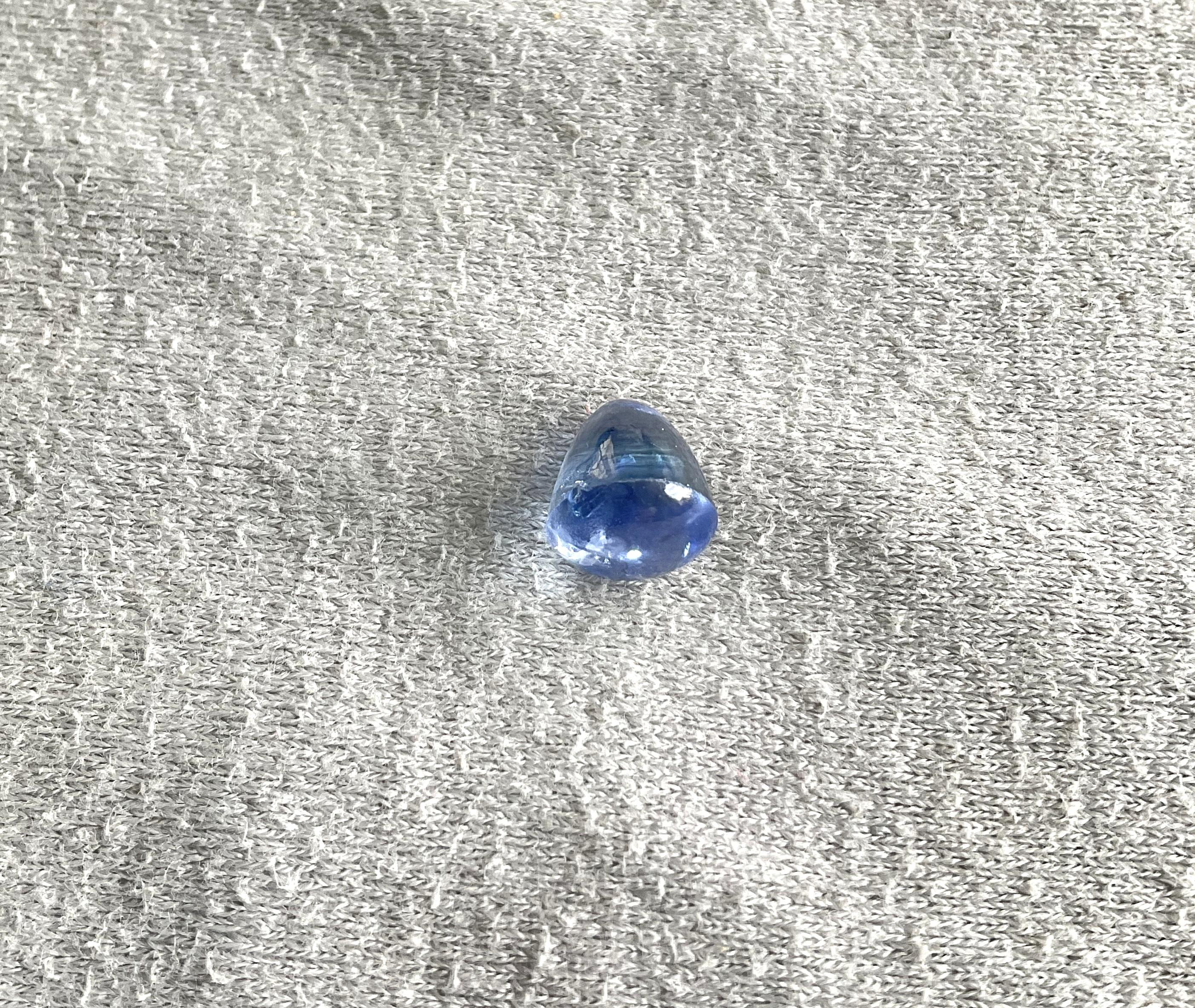 7,05 Karat Blauer Saphir Unerhitzter Natürlicher Plain Fancy Cabochon Für Schmuck Edelstein im Zustand „Neu“ im Angebot in Jaipur, RJ