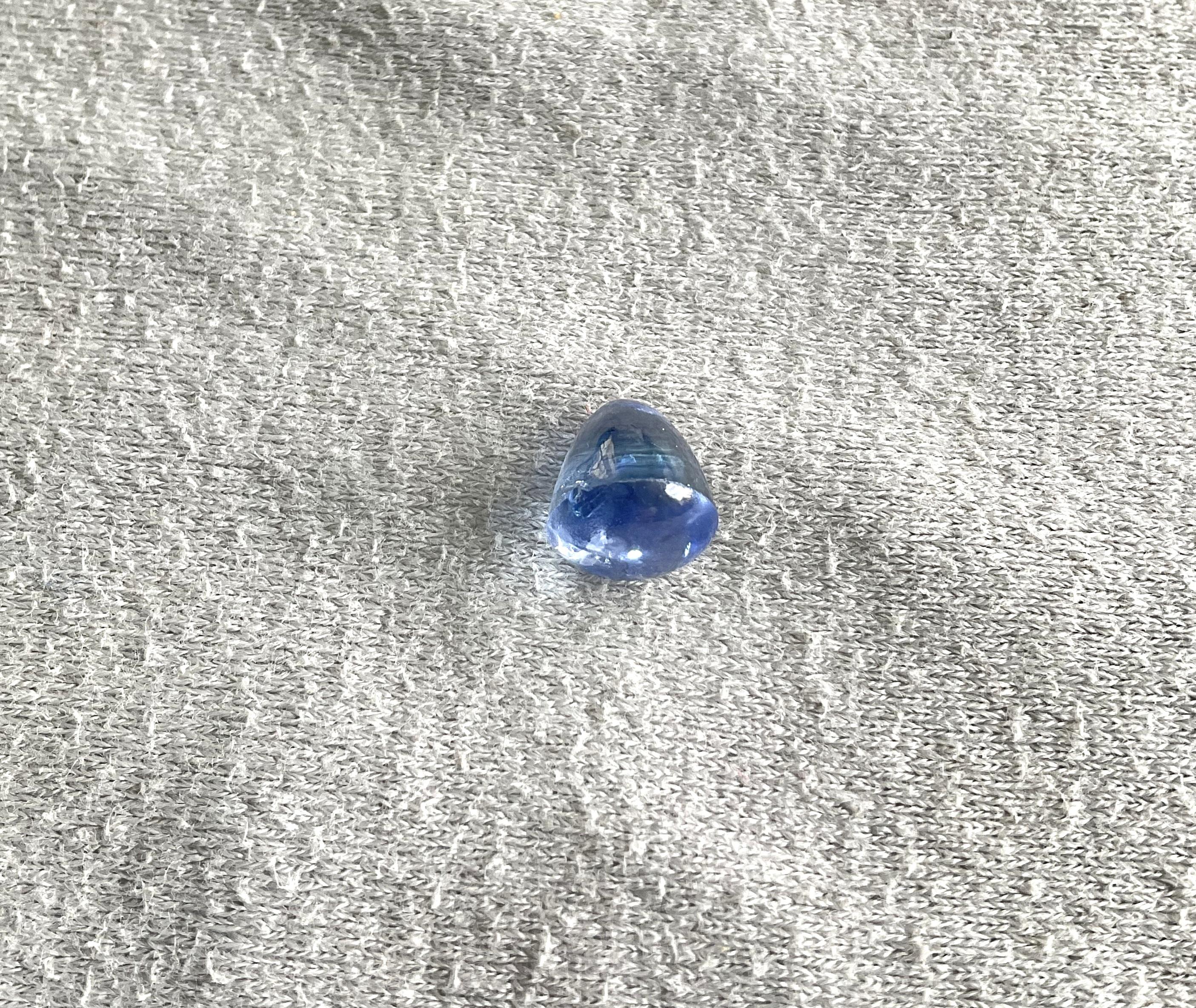 7.05 Carats Blue Sapphire No-Heated Natural Plain Fancy Cabochon For Jewelry Gem In New Condition For Sale In Jaipur, RJ