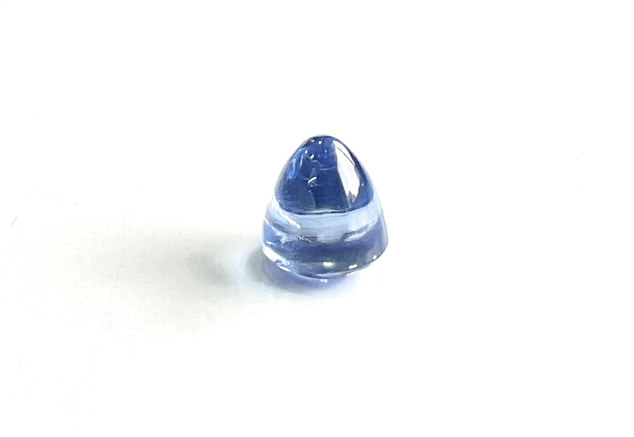 7.05 Carats Blue Sapphire No-Heated Natural Plain Fancy Cabochon For Jewelry Gem For Sale 4
