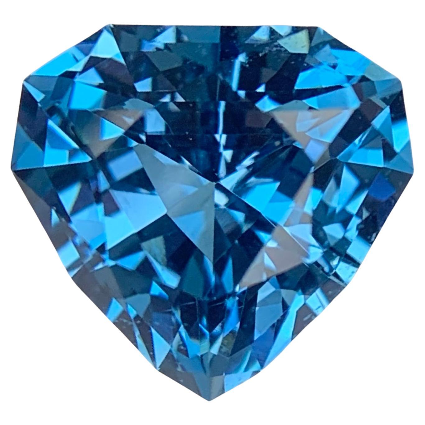 7.05 Carats Loose London Blue Topaz Gemstone Fancy Cut