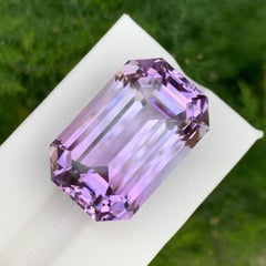 70.55 Carat Natural Loose Bright Purple Kunzite Stone Emerald Cut Brazilian Gem