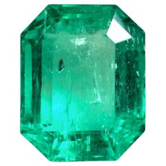 7.06 Carat 12x9.5 Glowing Bluish Green Colombian Emerald - Emerald Cut Muzo Mine