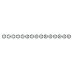 Bracelet tennis avec double halo de diamants naturels ronds brillants de 7.06 carats