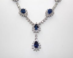 7.069 Carat Sapphire Diamond Necklace