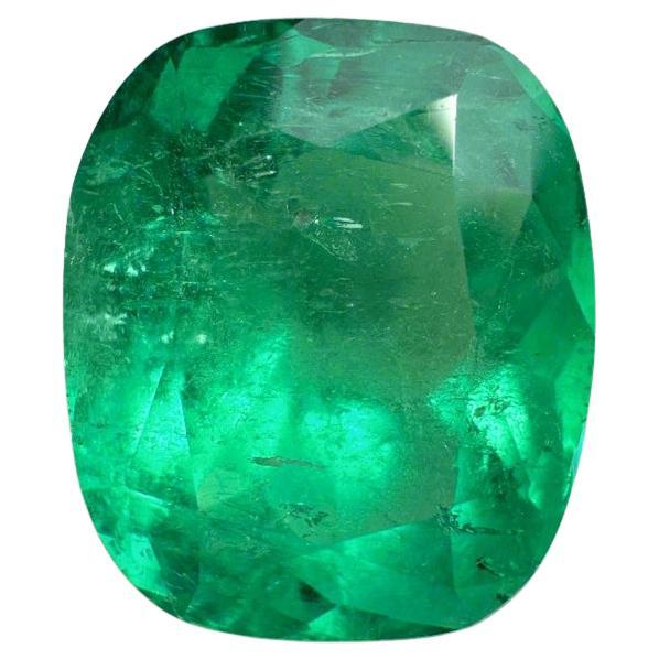 7,08 Quilates Esmeralda Muzo Verde Colombiana - Gema Suelta Genuina Talla Cojín