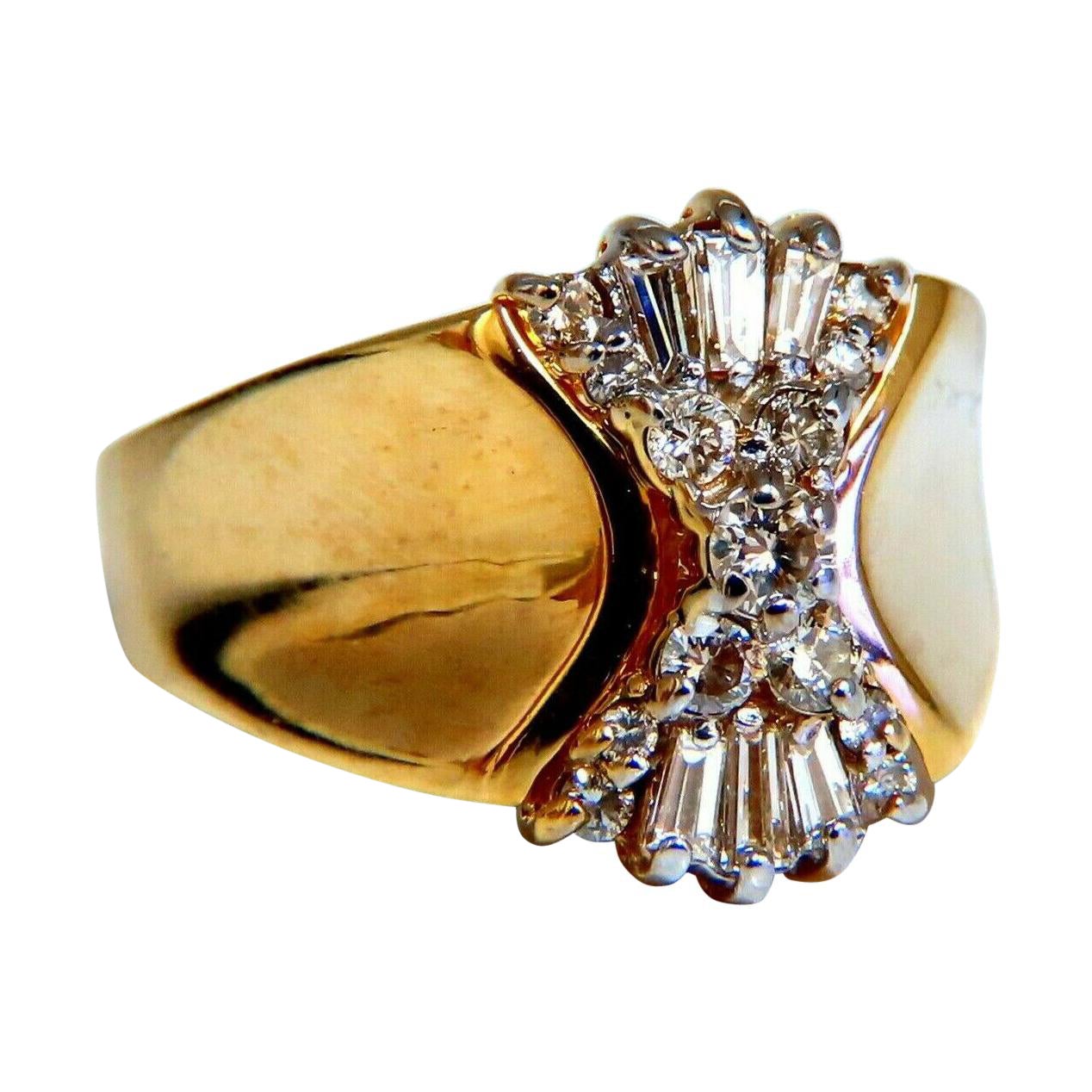 .70ct Natural Diamonds Shrimp Vintage Ring 14kt* For Sale