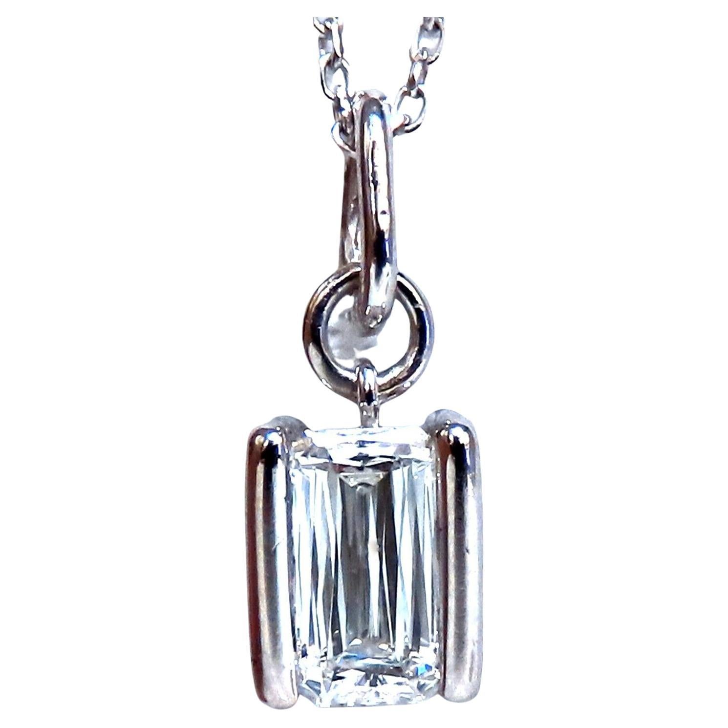.70ct Natural Modified Cut Brilliant Diamond Solitaire Necklace 14k