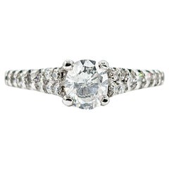 .70ct Oval Diamond Centerpiece & Diamond Ring In White Gold