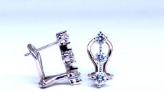 . Pendientes de clip con tres hileras de diamantes de 0,70 ct, 14 kt, 12493*