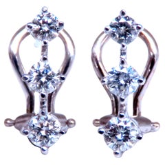 .70ct Tres Pendientes de clip de diamantes 14kt 12493