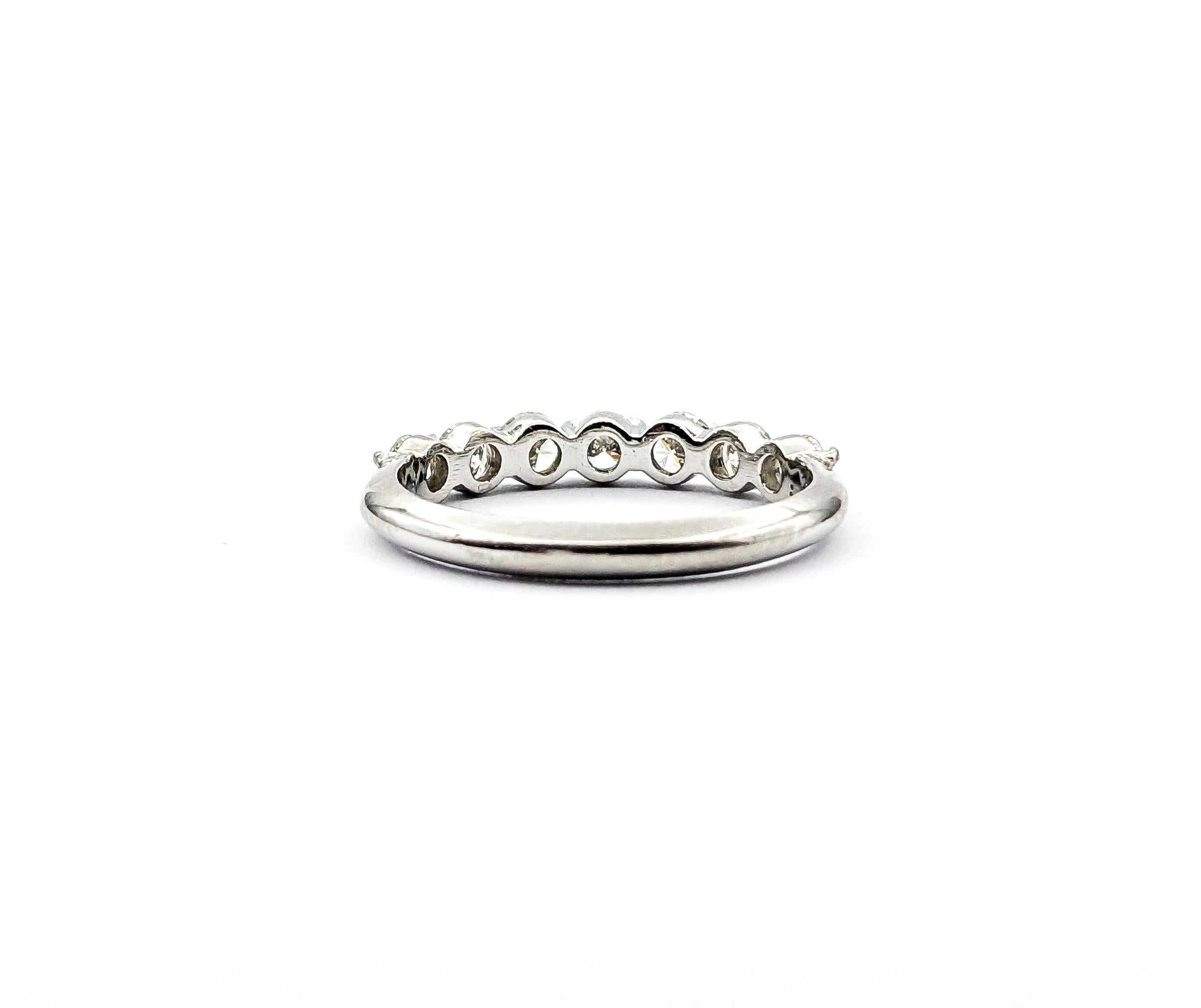 Women's .70ctw Diamond 7 Stone Bridal Ring In Platinum For Sale