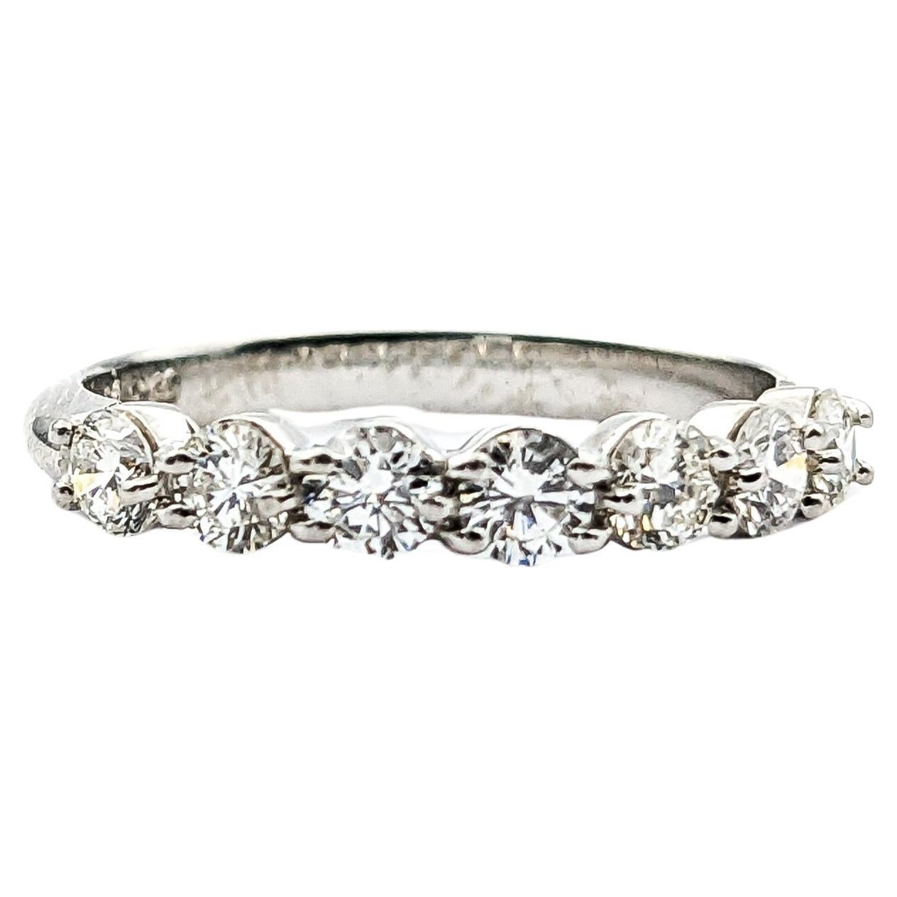 .70ctw Diamond 7 Stone Bridal Ring In Platinum For Sale