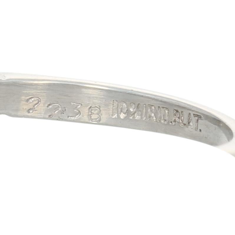 .70 Carat European Cut Diamond Vintage Engagement Ring, 900 Platinum GIA In Excellent Condition In Greensboro, NC