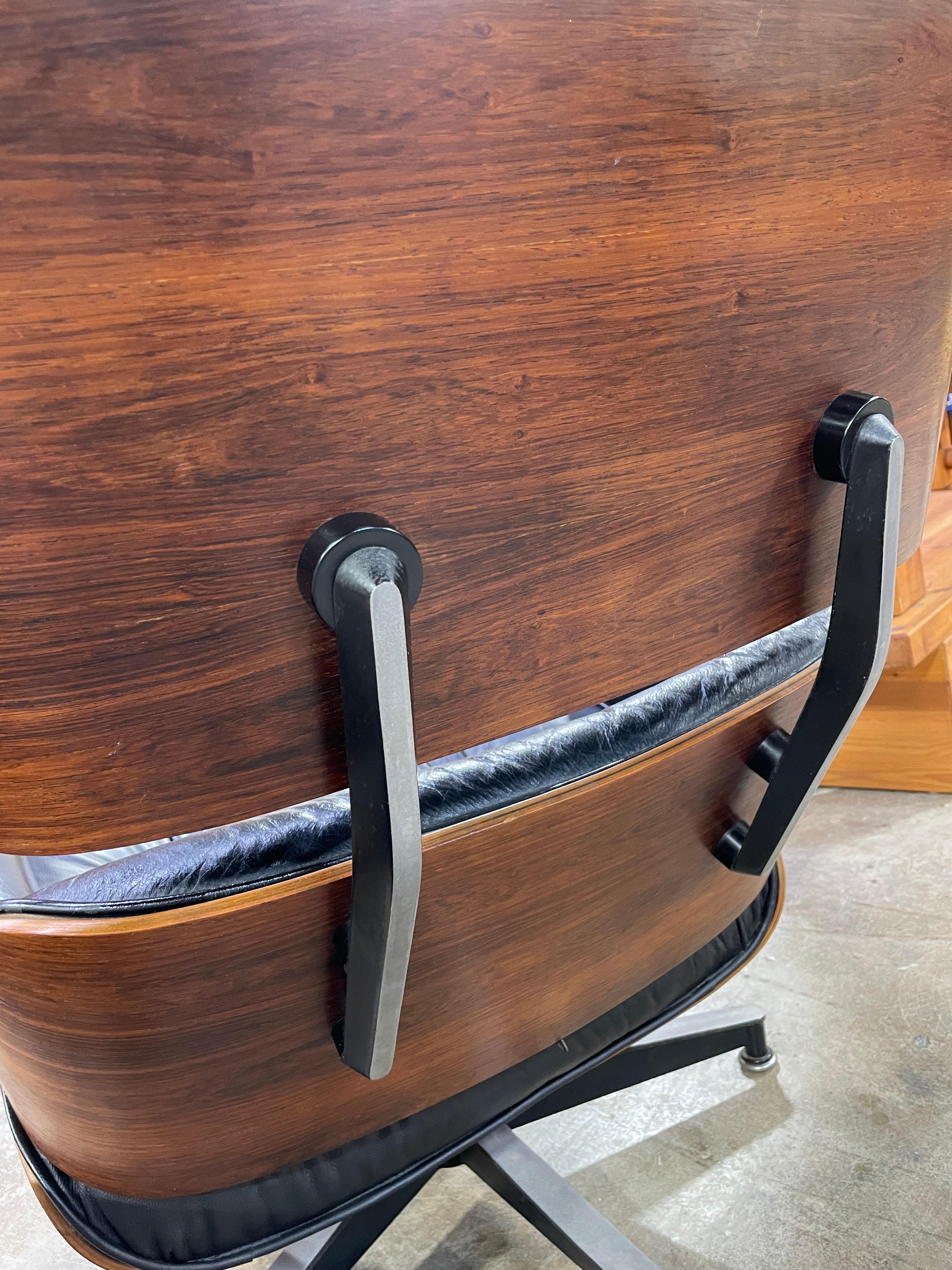 70s 80s Eames for Herman Miller 670/671 Lounge Chair and Ottoman For Sale 8