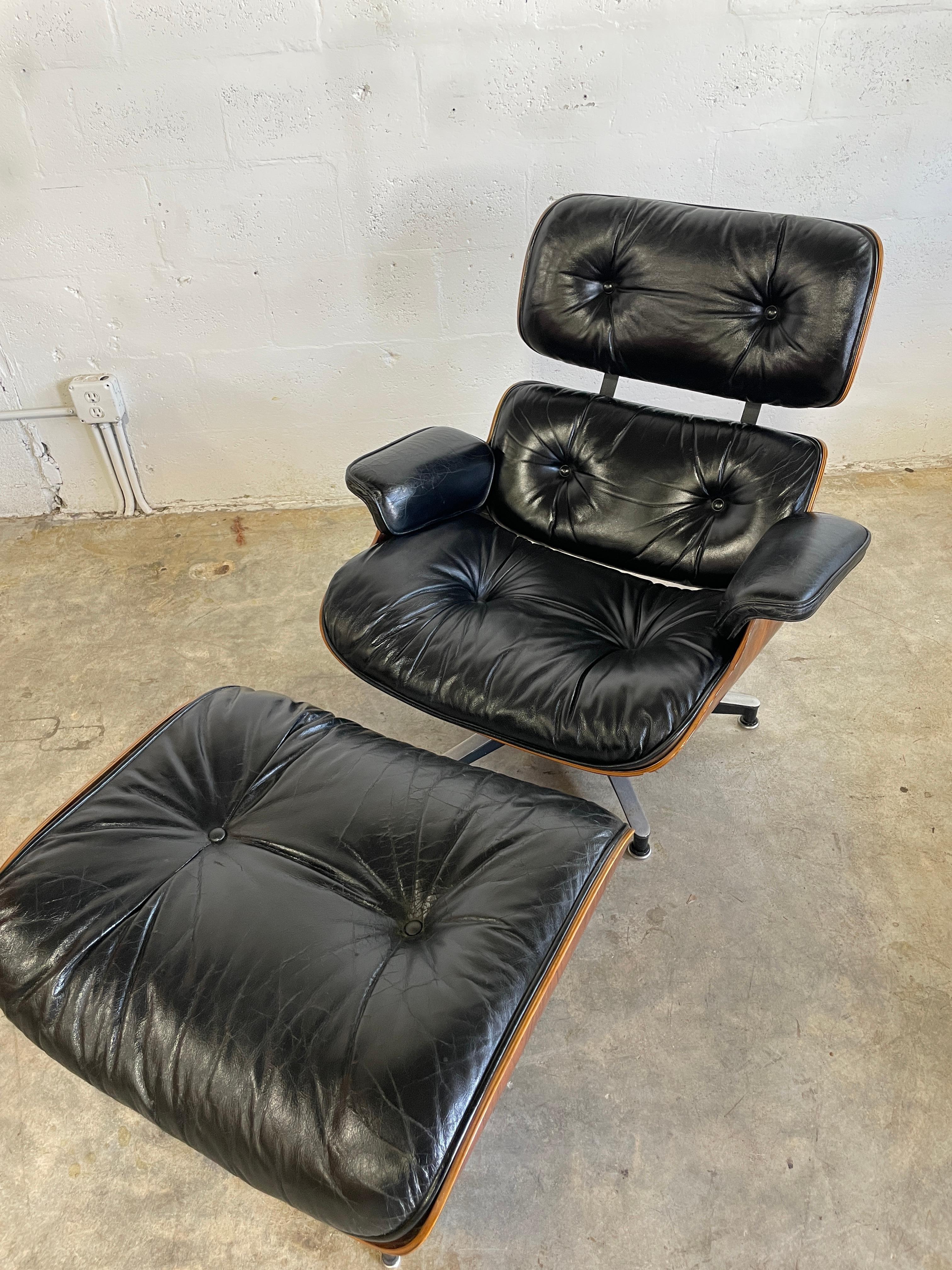 American 70s 80s Eames for Herman Miller 670/671 Lounge Chair and Ottoman For Sale