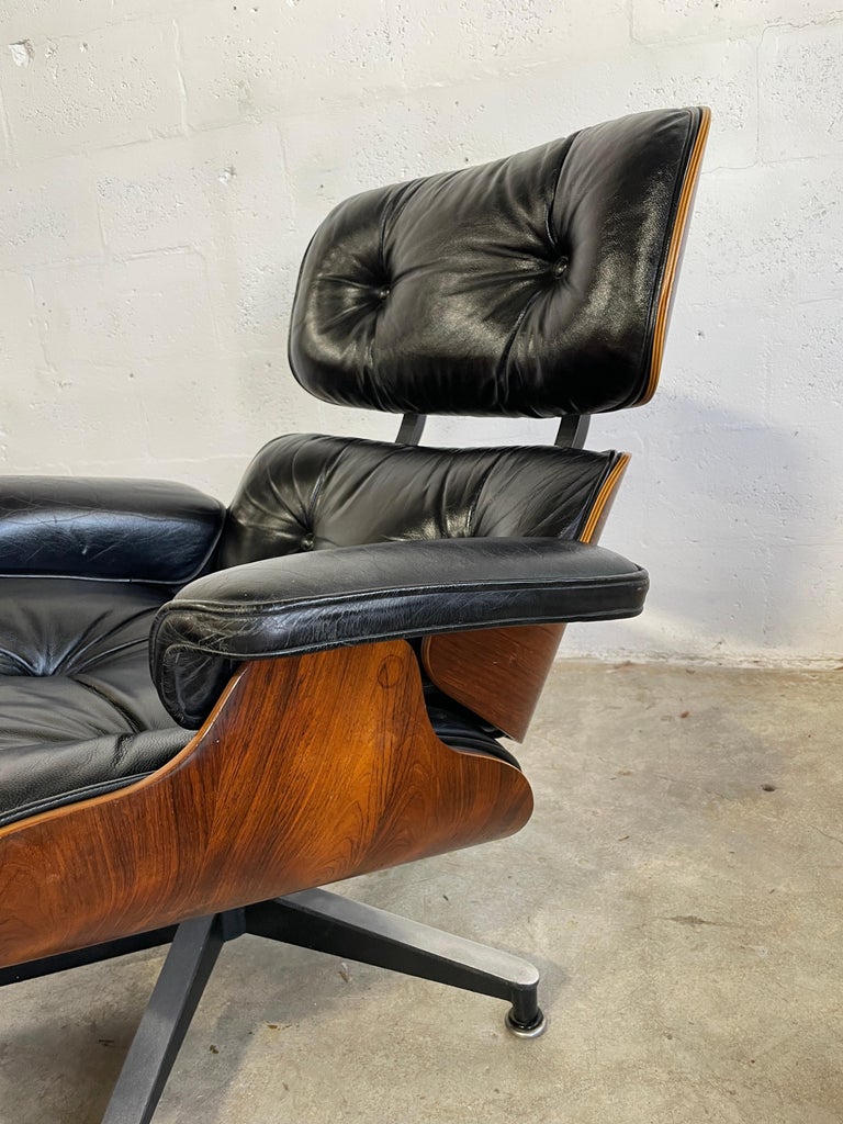 その他 HERMAN MILLER EAMES VINTAGE Vintage Eames Lounge Chair and Ottoman 1960s Rosewood Black