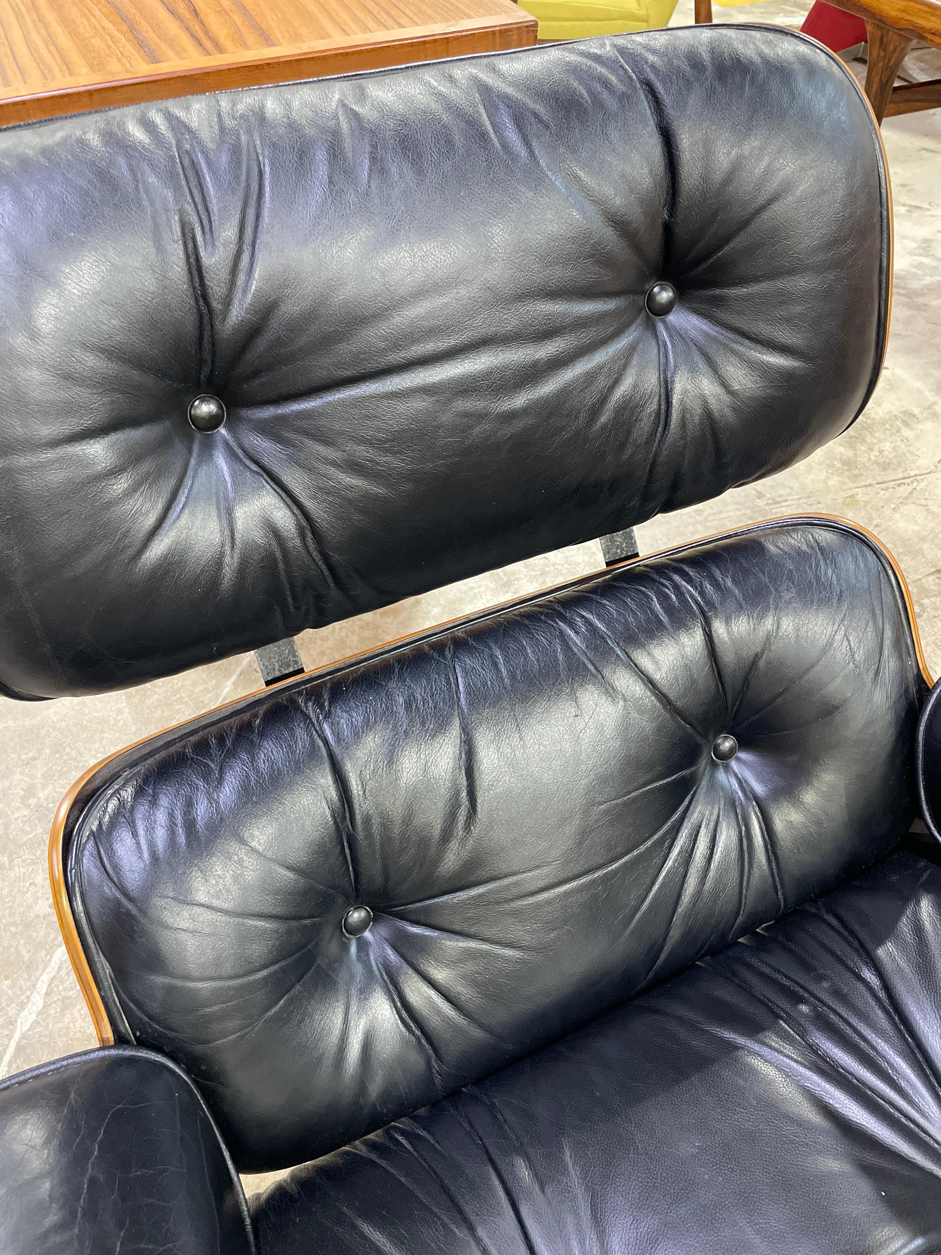 Metal 70s 80s Eames for Herman Miller 670/671 Lounge Chair and Ottoman For Sale