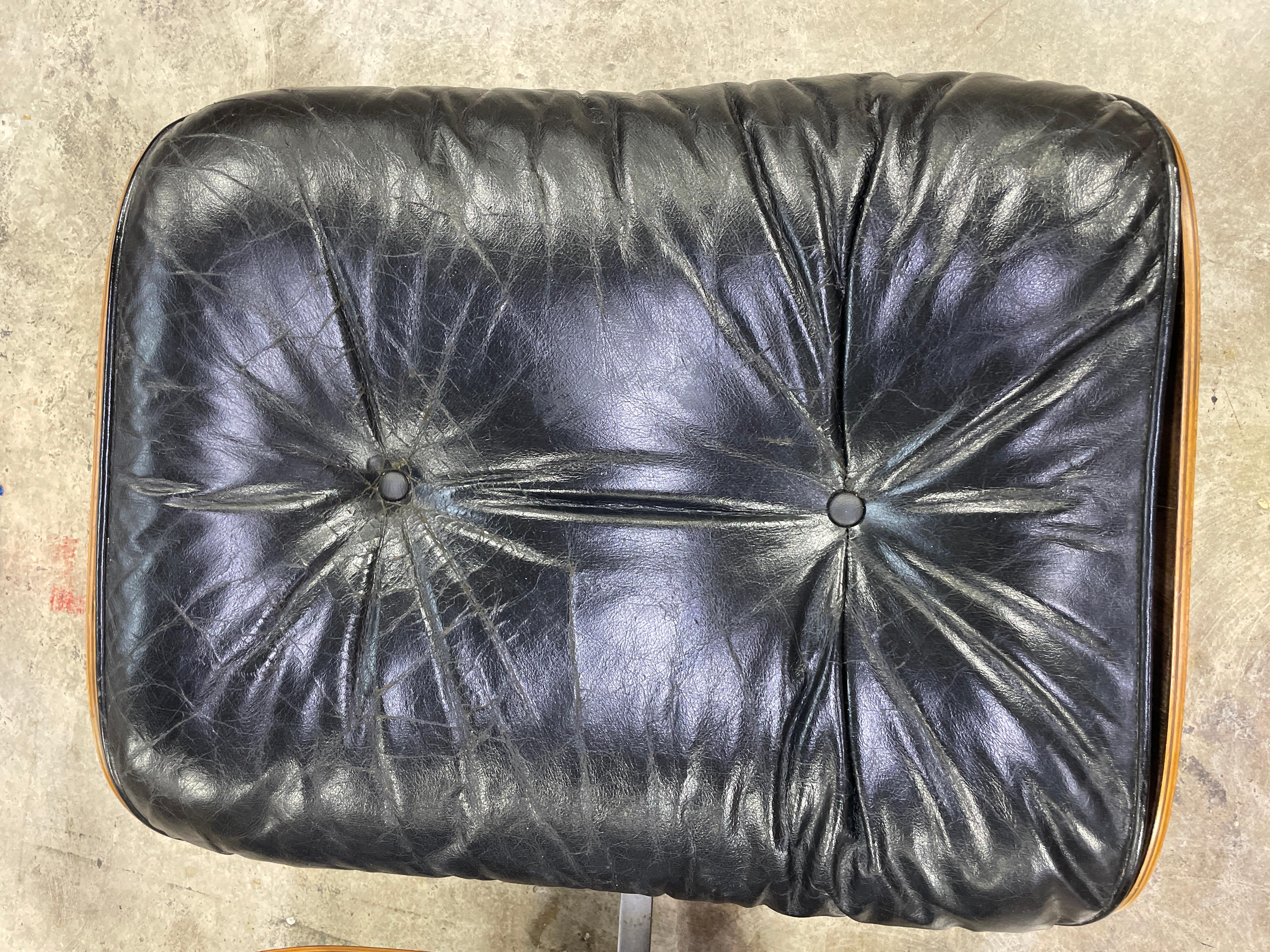 70s 80s Eames for Herman Miller 670/671 Lounge Chair and Ottoman For Sale 1