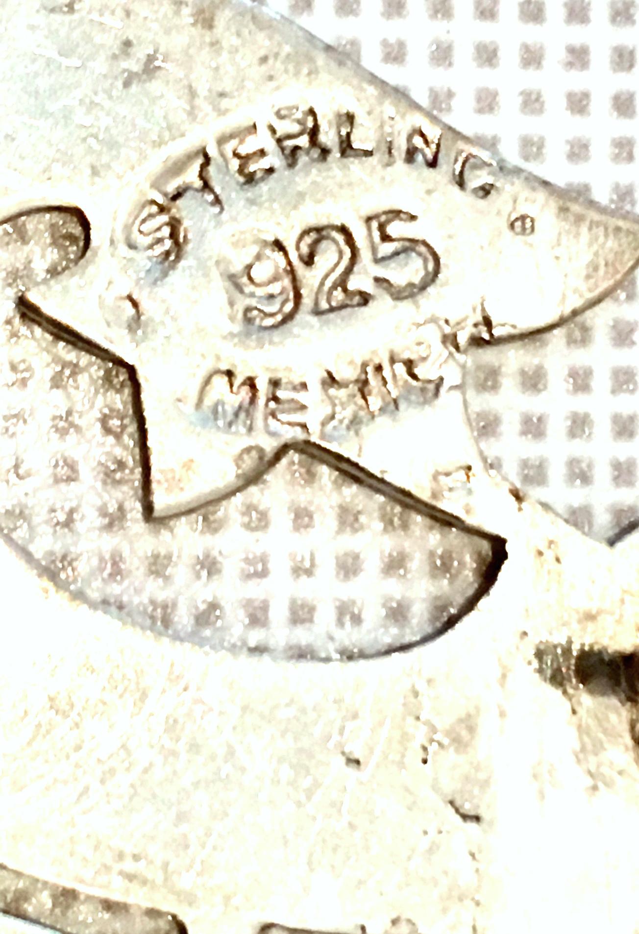 70's 925 Sterling Silver Stylized Monogram Letter 