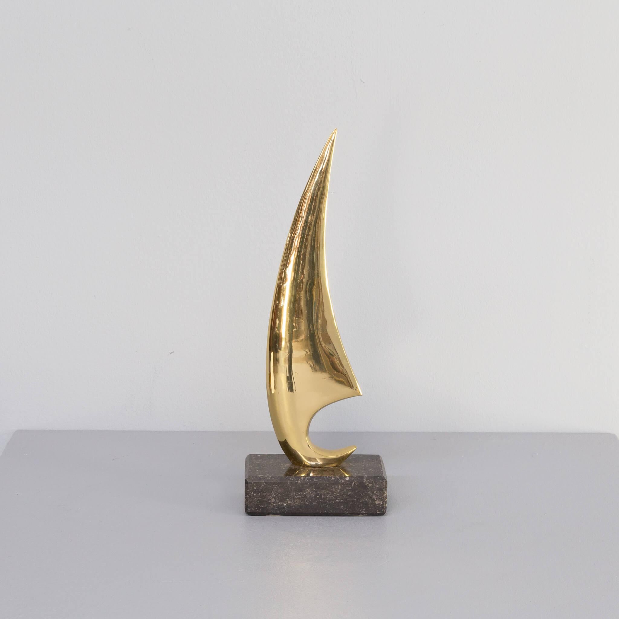 Mid-Century Modern 70s Abstract Modern Brass Art Object
