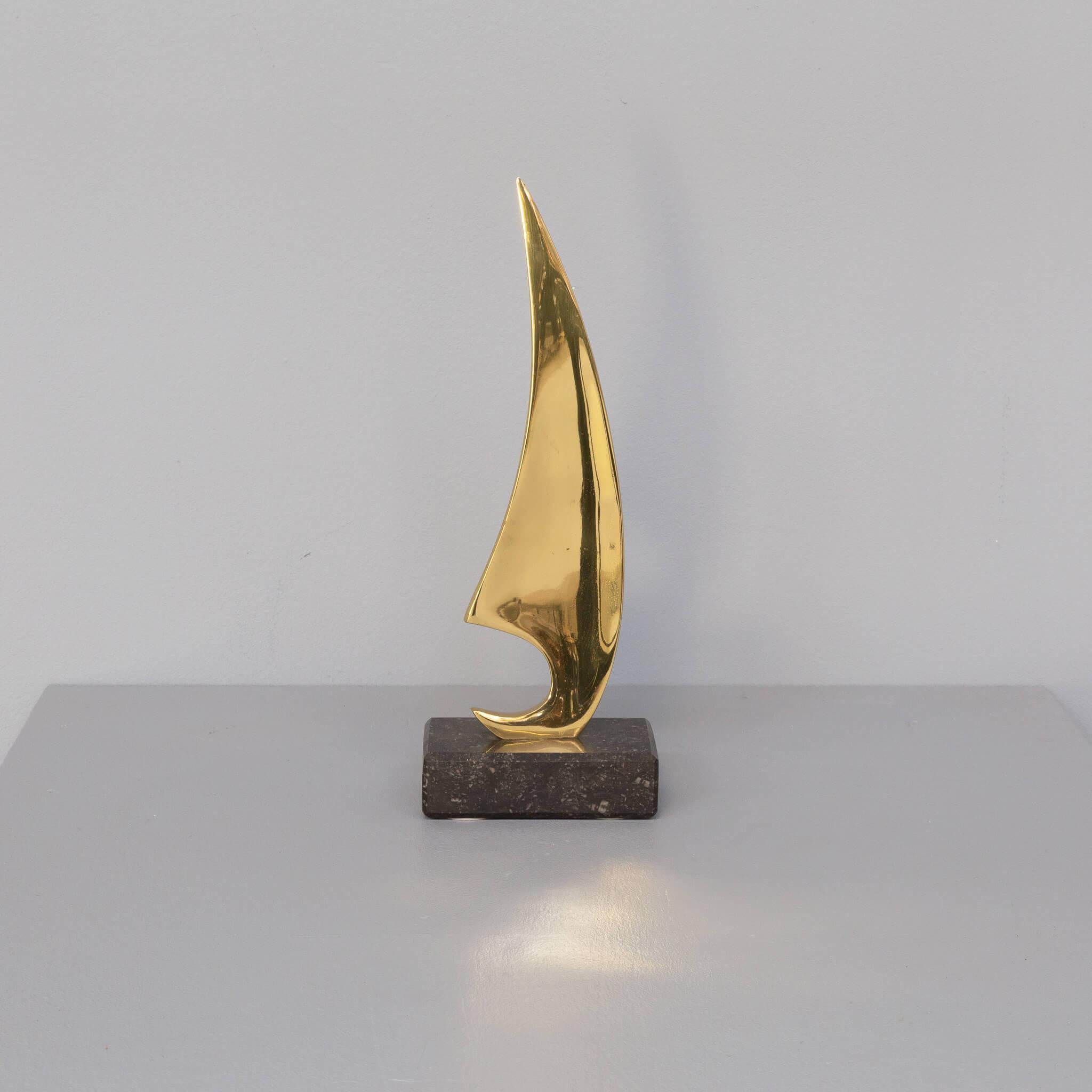 20th Century 70s Abstract Modern Brass Art Object