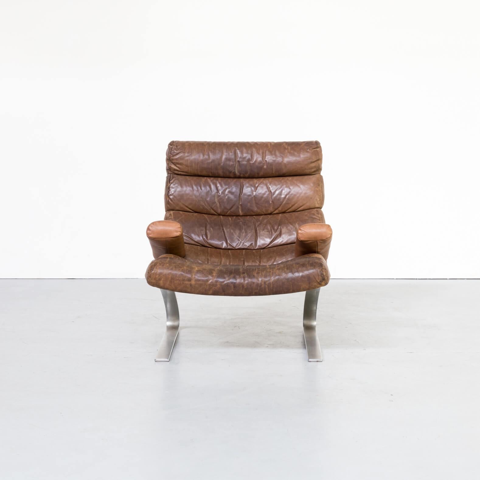 20th Century 1970s Adolf & Schräpfer ‘Sinus’ Chair and Ottoman for COR For Sale