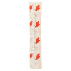 70s A.N.G.E.L.O. Vintage Cult white silk blend Obi belt with floral pattern