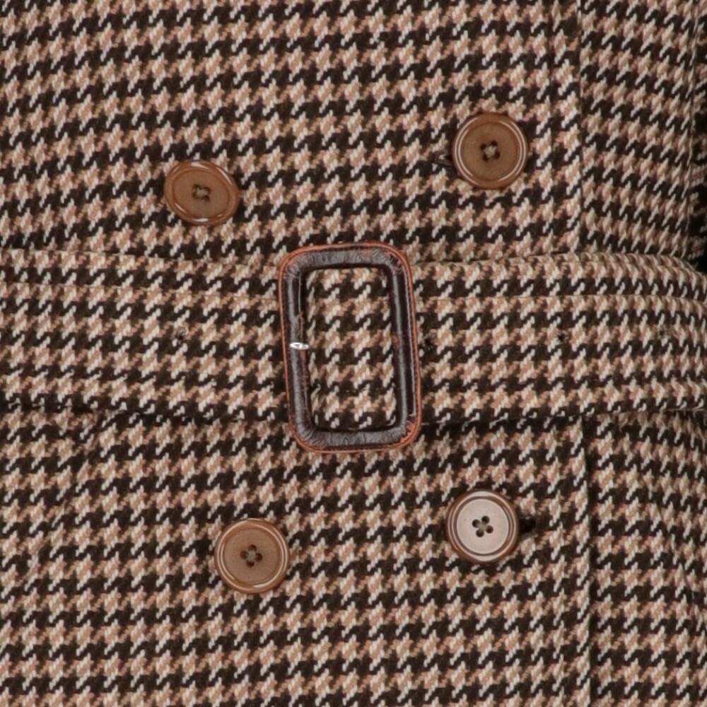 70er Aquascutum Vintage Mehrfarbiger Wollmantel mit Hahnentrittmuster im Zustand „Gut“ in Lugo (RA), IT