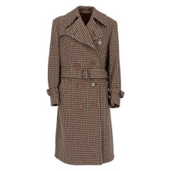 70s Aquascutum Vintage multicolor wool coat with houndstooth pattern