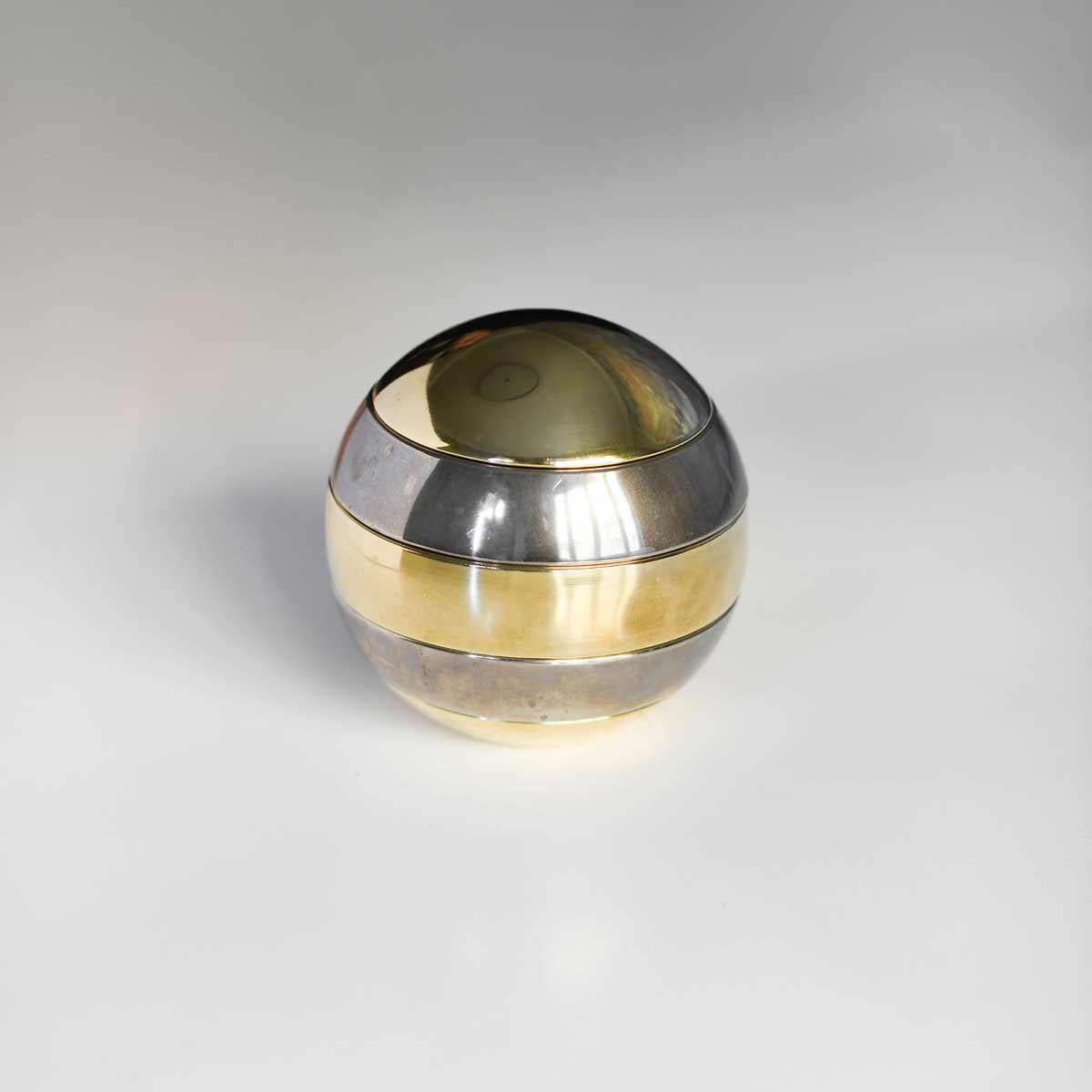 70s Ashtray Set by Tommaso Barbi in Metal and Brass 1