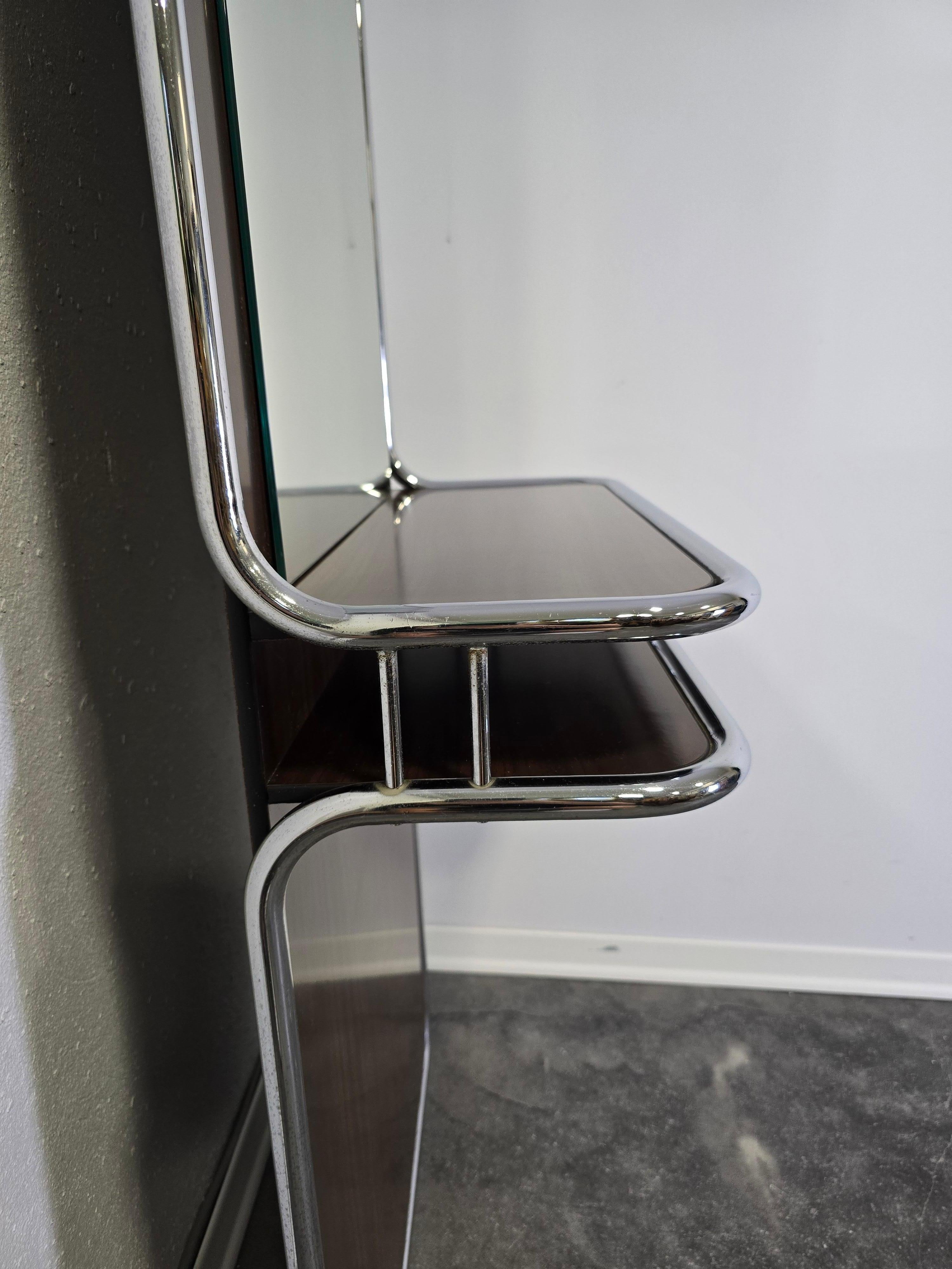 Specchio BAUHAS anni '70 con Noce in vendita 3