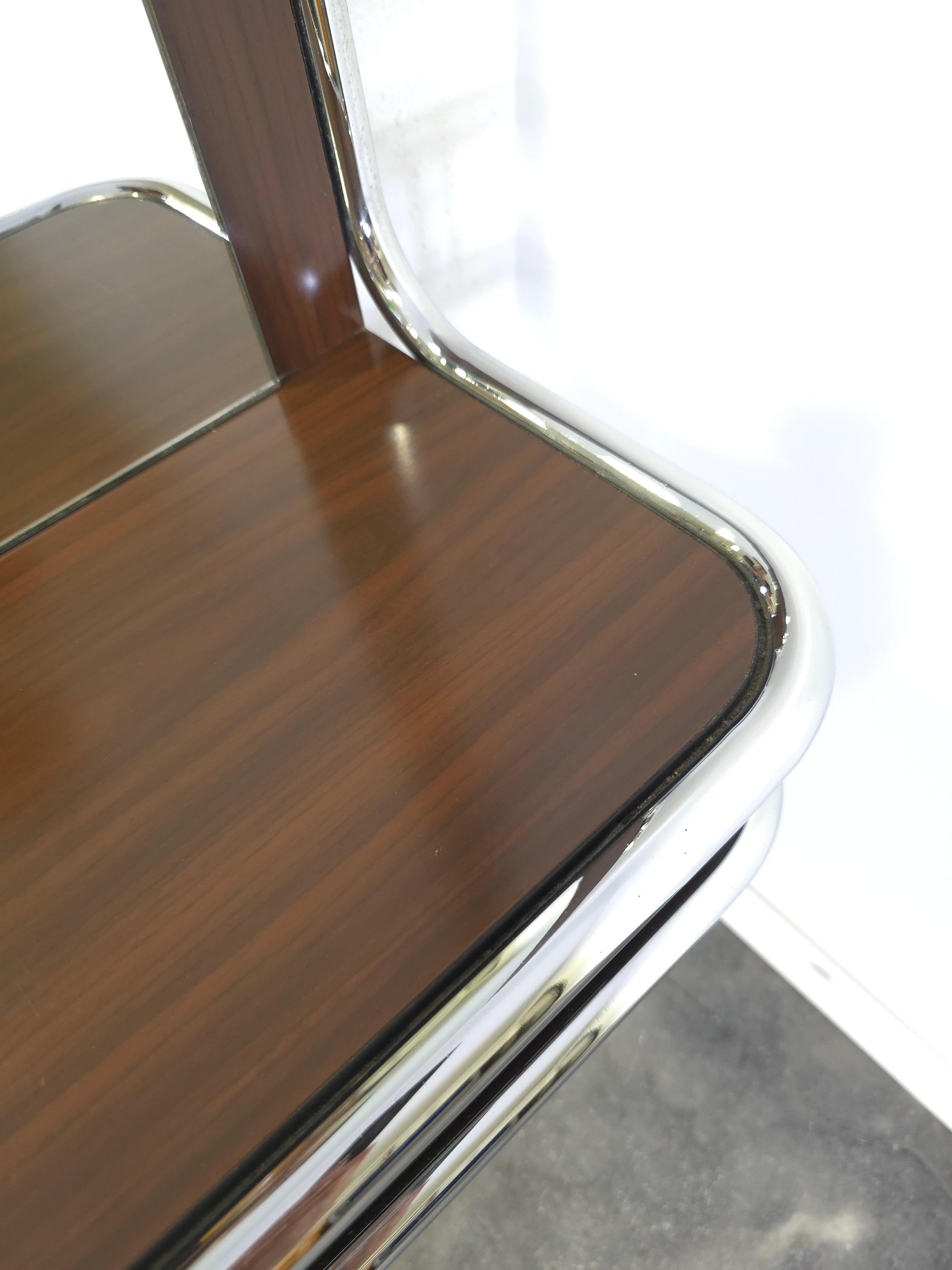 Specchio BAUHAS anni '70 con Noce in vendita 6