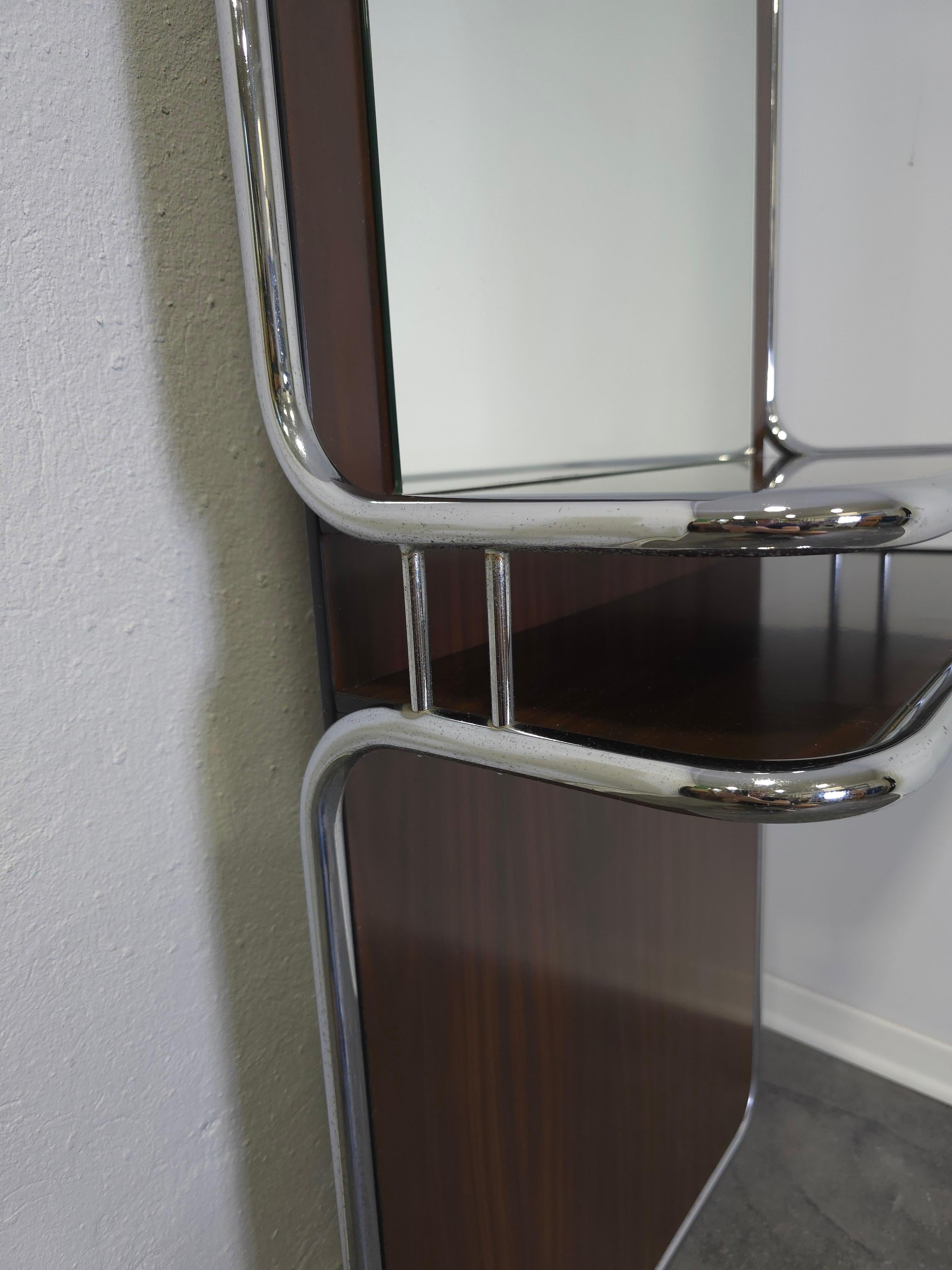 Specchio BAUHAS anni '70 con Noce in vendita 7