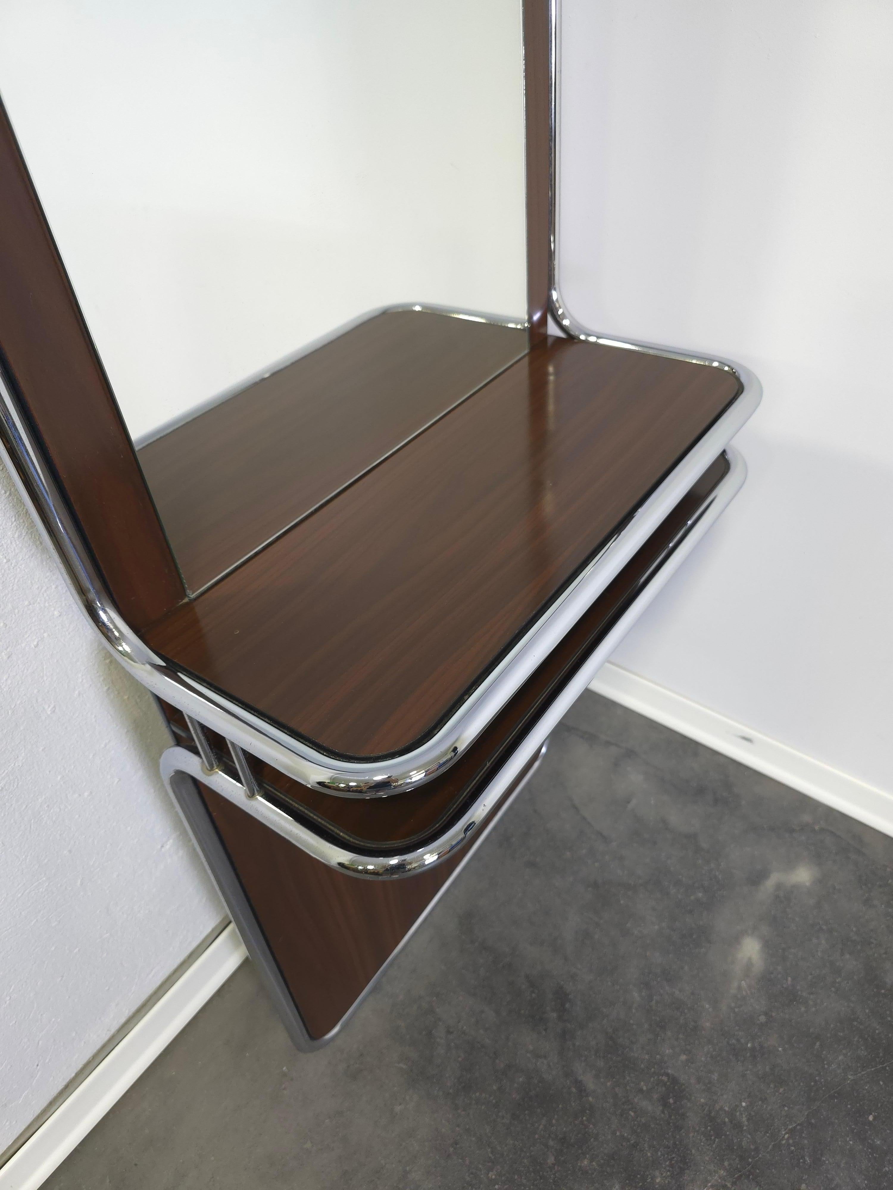 Specchio BAUHAS anni '70 con Noce in vendita 9