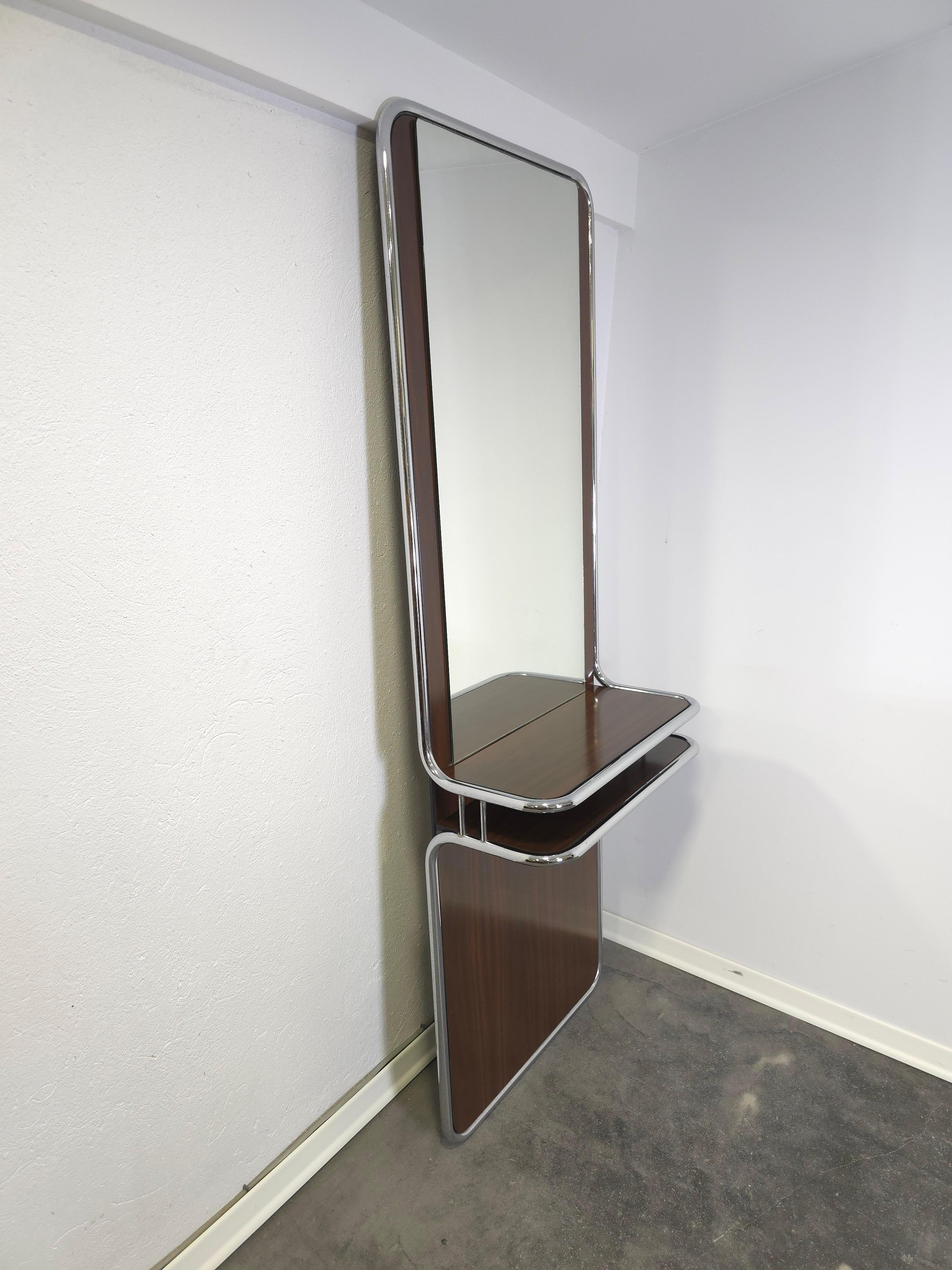 Specchio BAUHAS anni '70 con Noce in vendita 10