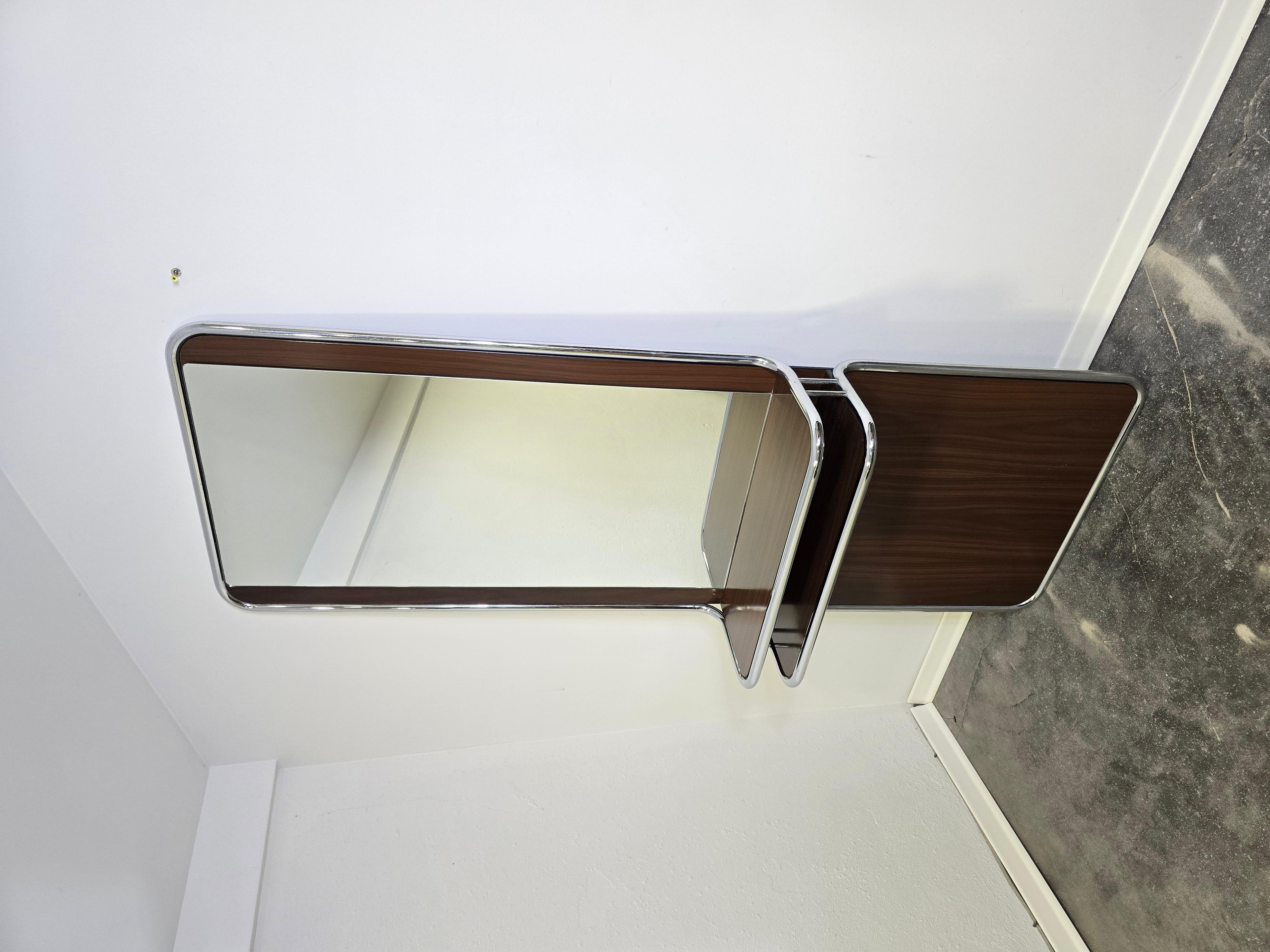 Specchio BAUHAS anni '70 con Noce in vendita 2