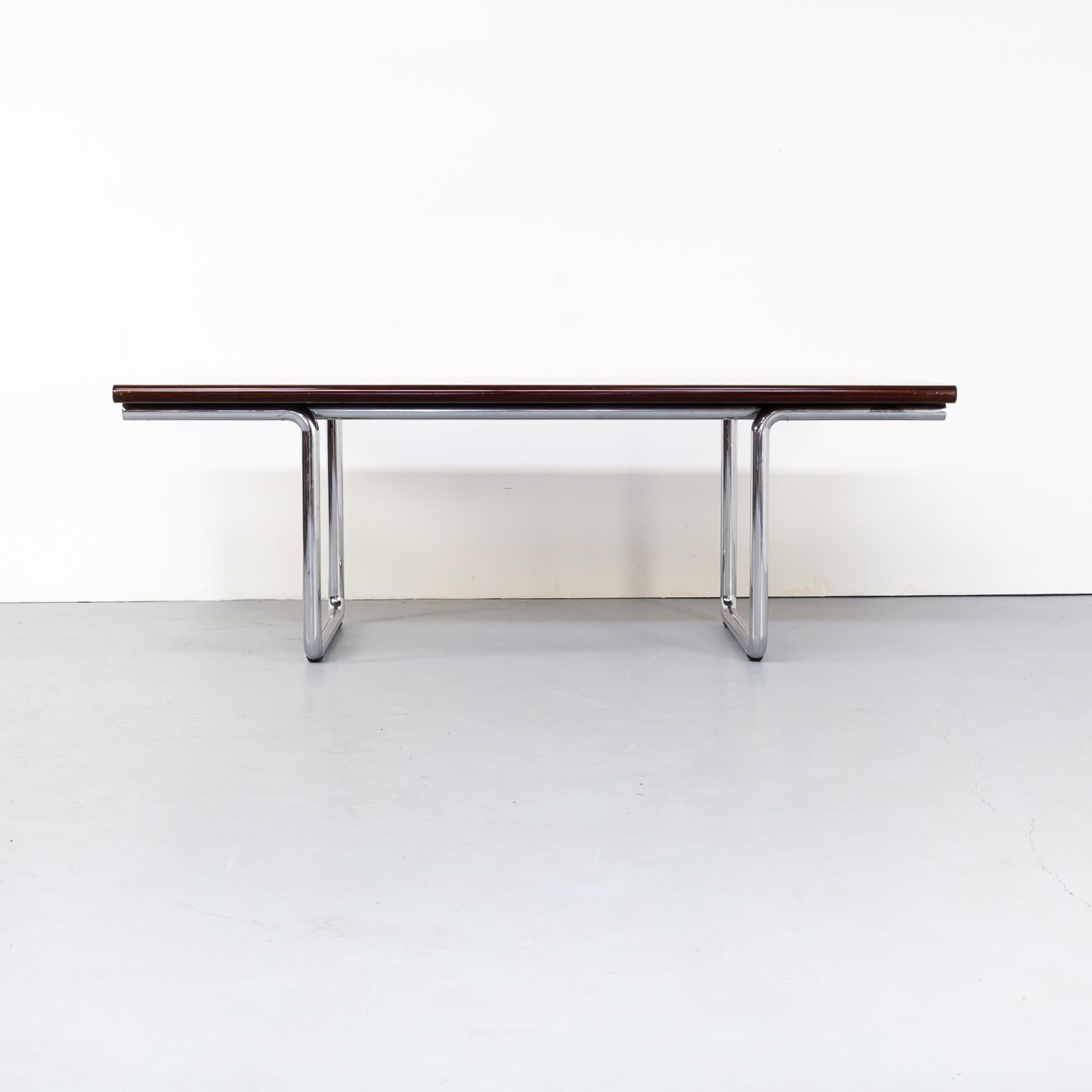 20th Century 1970s Bauhaus Style Executive Desk Table For Sale