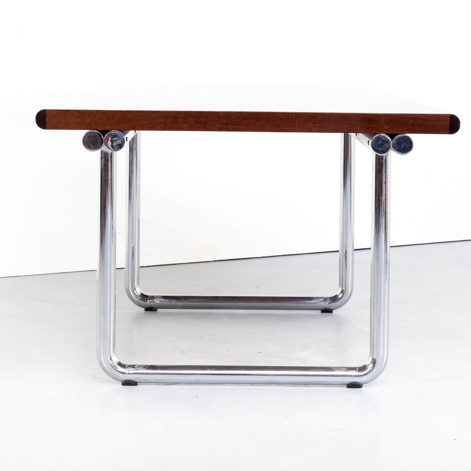 Rosewood 1970s Bauhaus Style Executive Desk Table For Sale