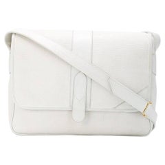 70s BIKI Montenapoleone Milano Vintage white leather crossbody bag