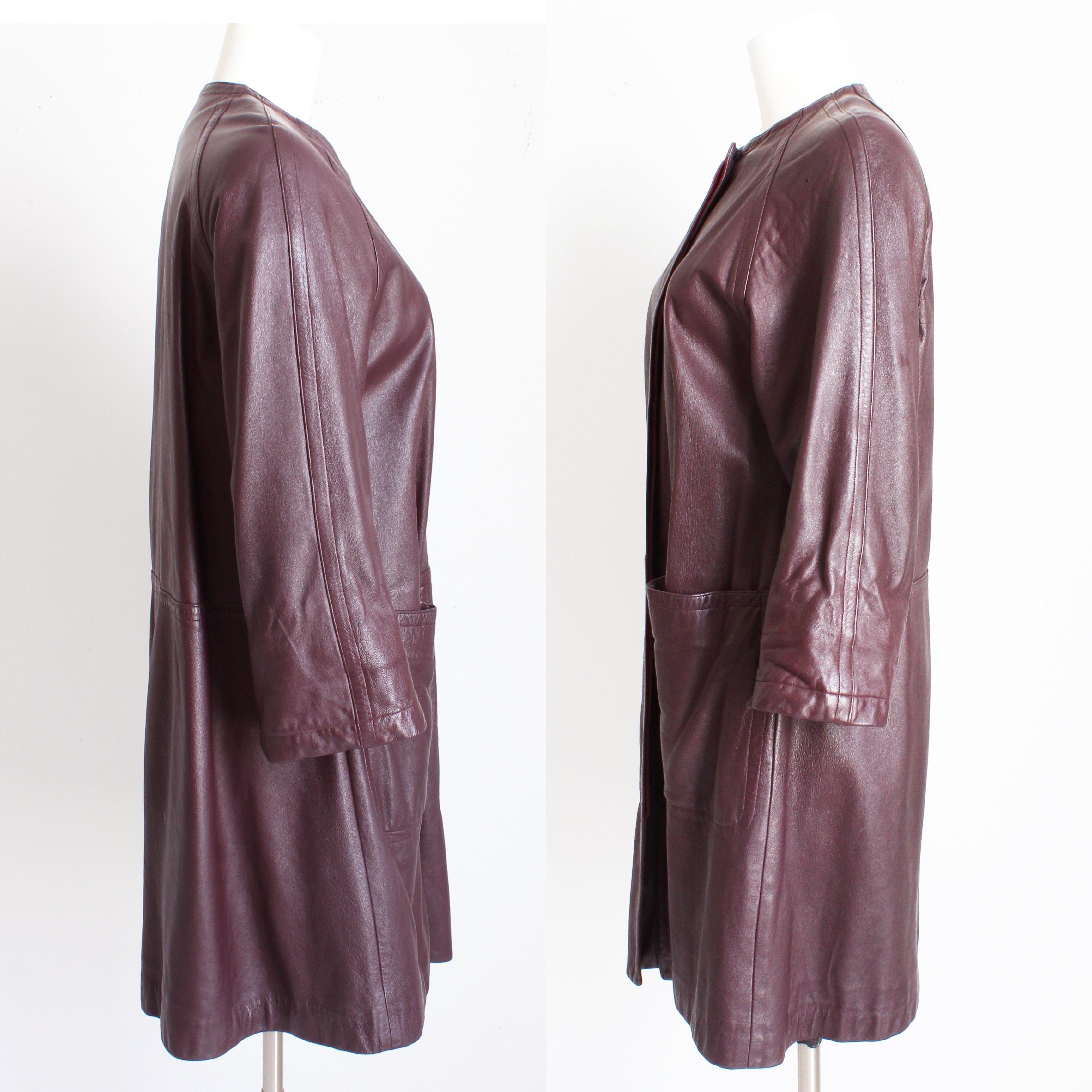 70er Bonnie Cashin for Sills Mantel Burgund Lederbeutel Taschen Lord & Taylor für Damen oder Herren im Angebot