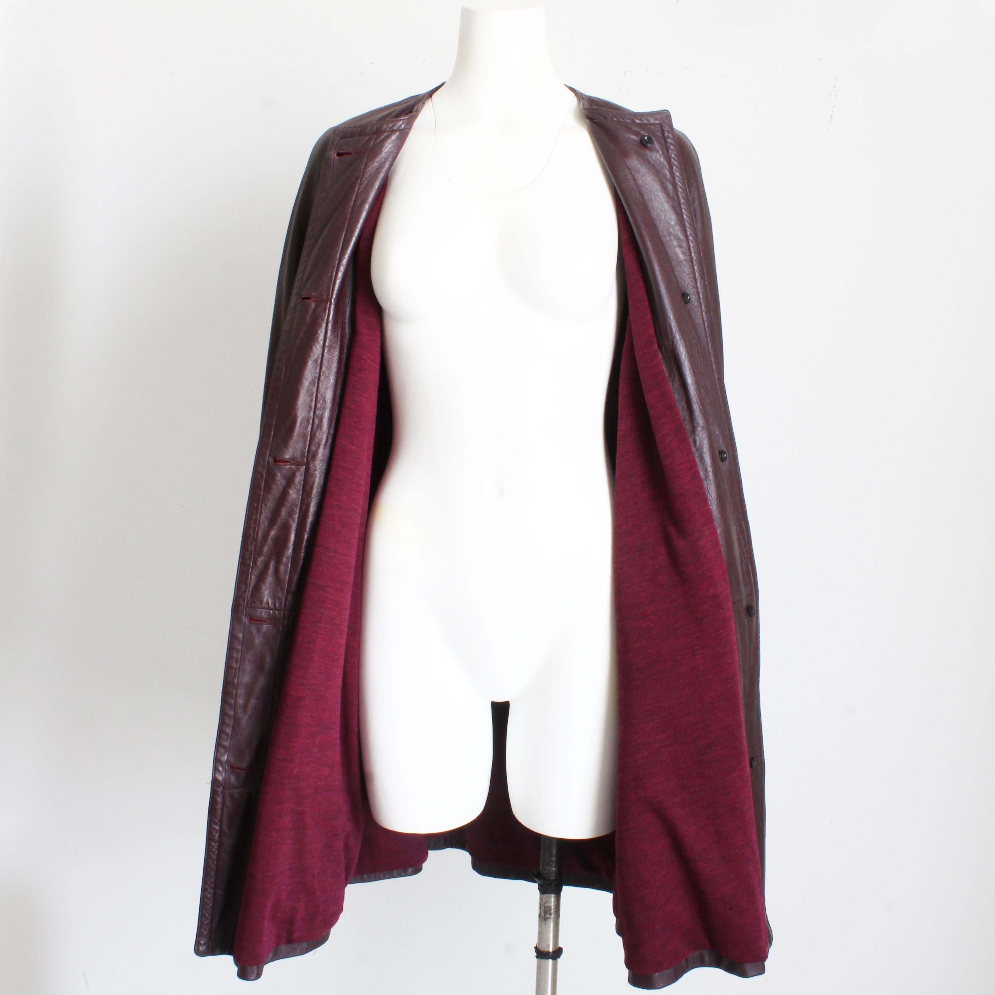 70er Bonnie Cashin for Sills Mantel Burgund Lederbeutel Taschen Lord & Taylor im Angebot 2