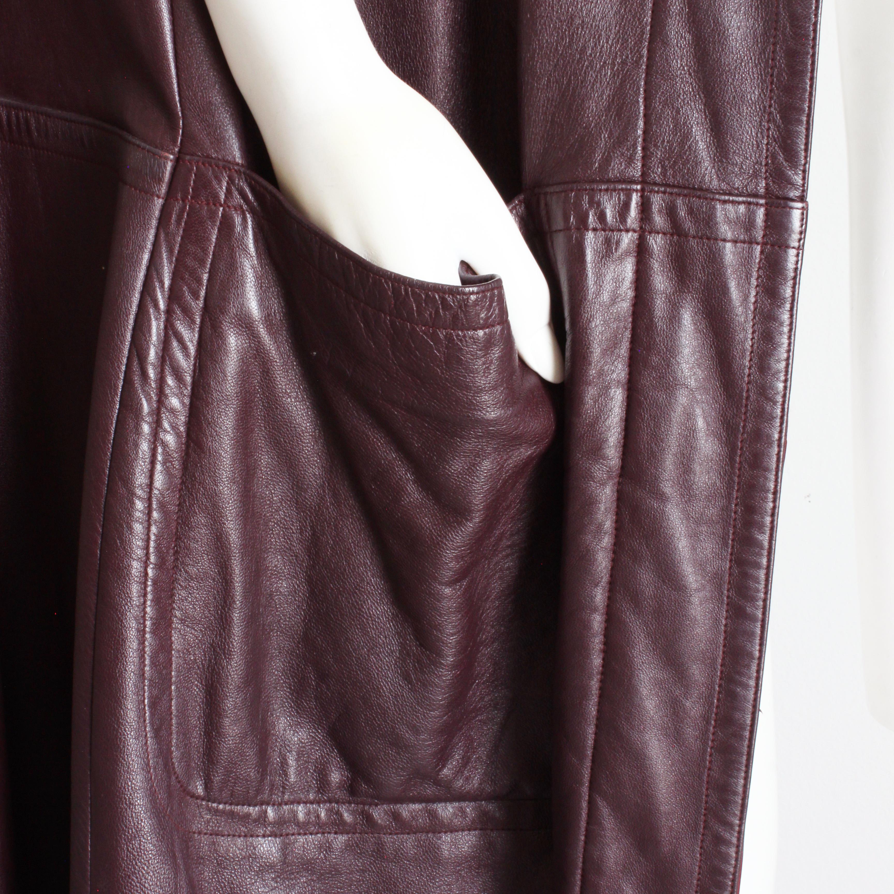 70er Bonnie Cashin for Sills Mantel Burgund Lederbeutel Taschen Lord & Taylor im Angebot 4