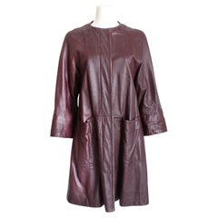70er Bonnie Cashin for Sills Mantel Burgund Lederbeutel Taschen Lord & Taylor