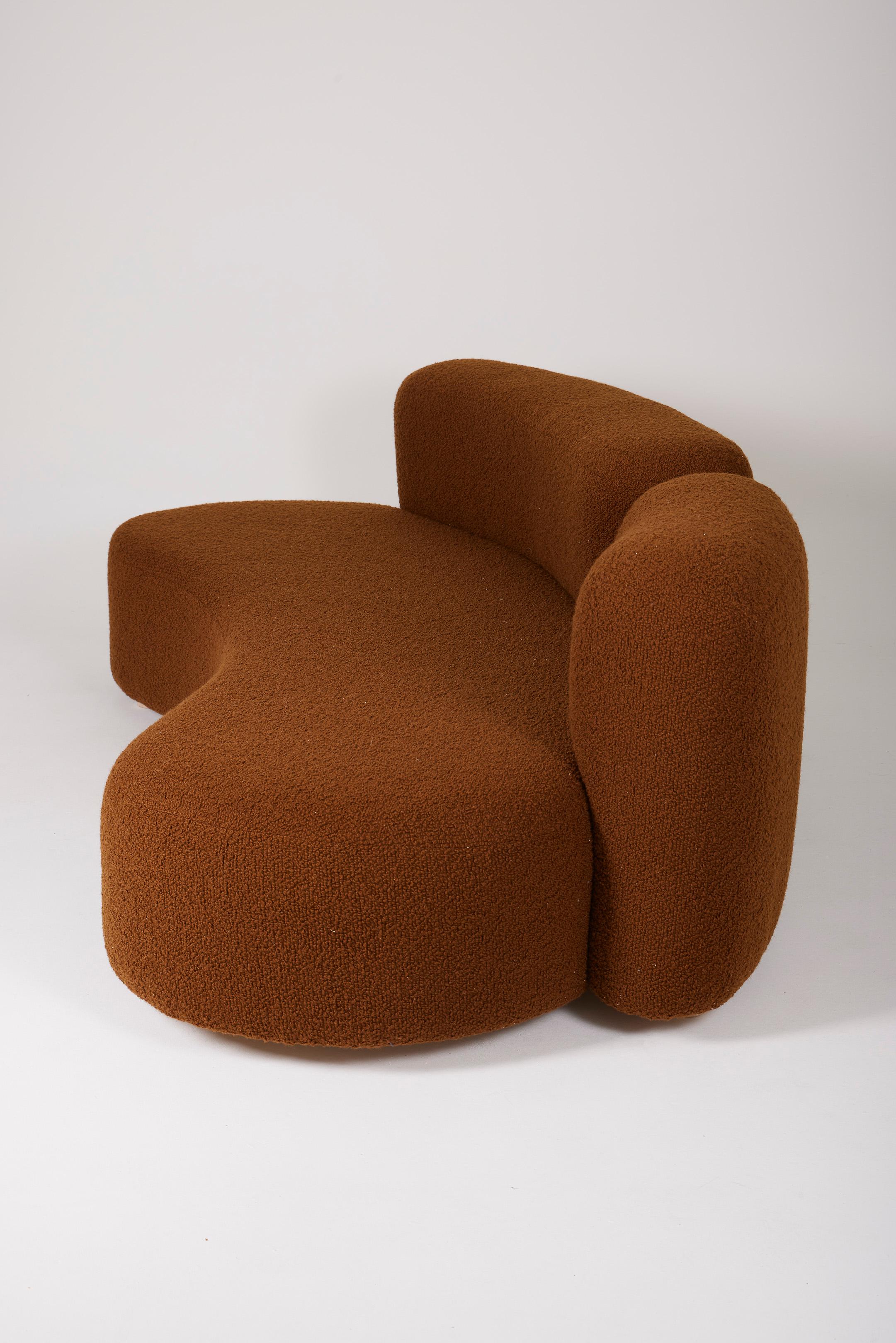 70er Jahre Bouclé 3-Sitzer Sofa (20. Jahrhundert) im Angebot