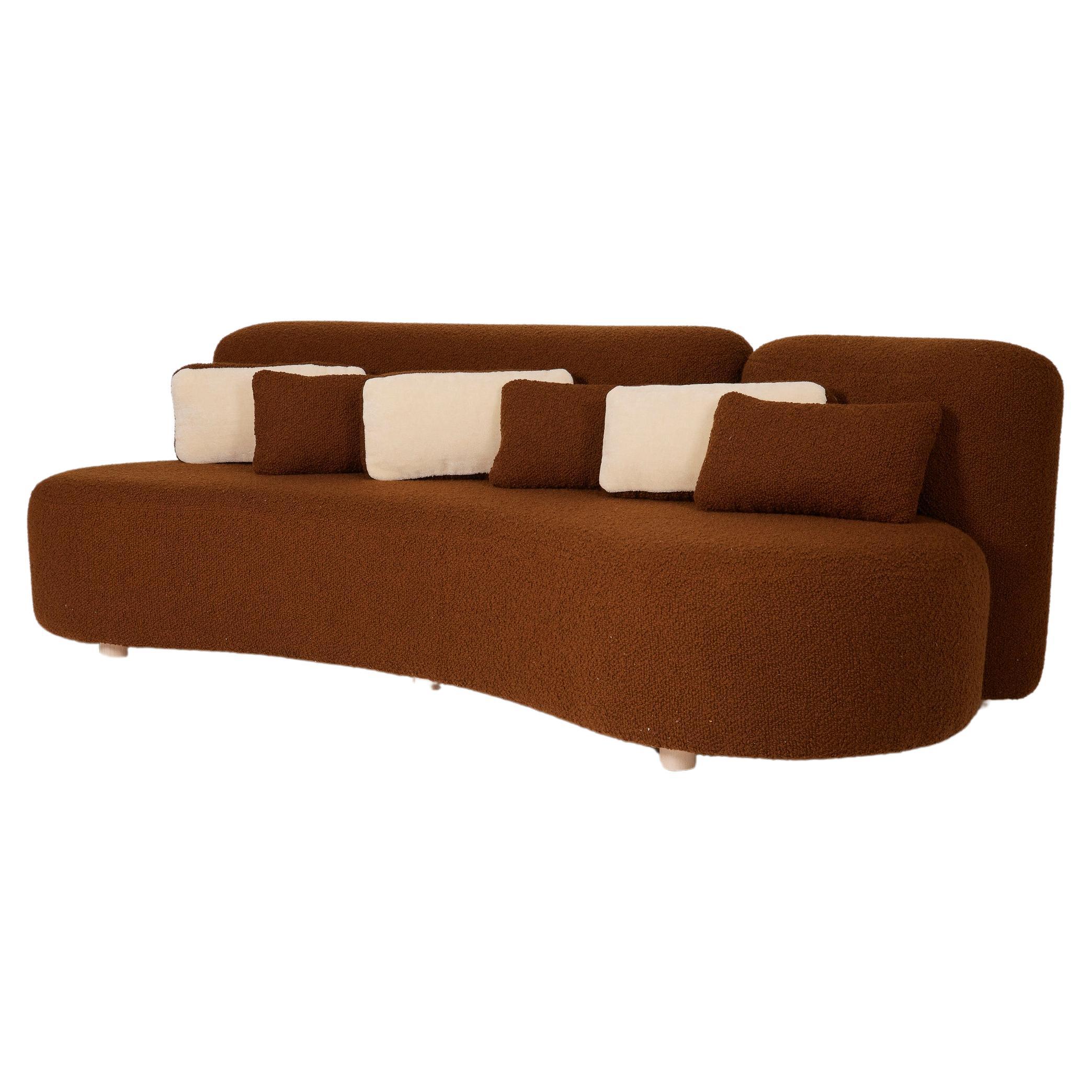 70's Bouclé 3-seater sofa